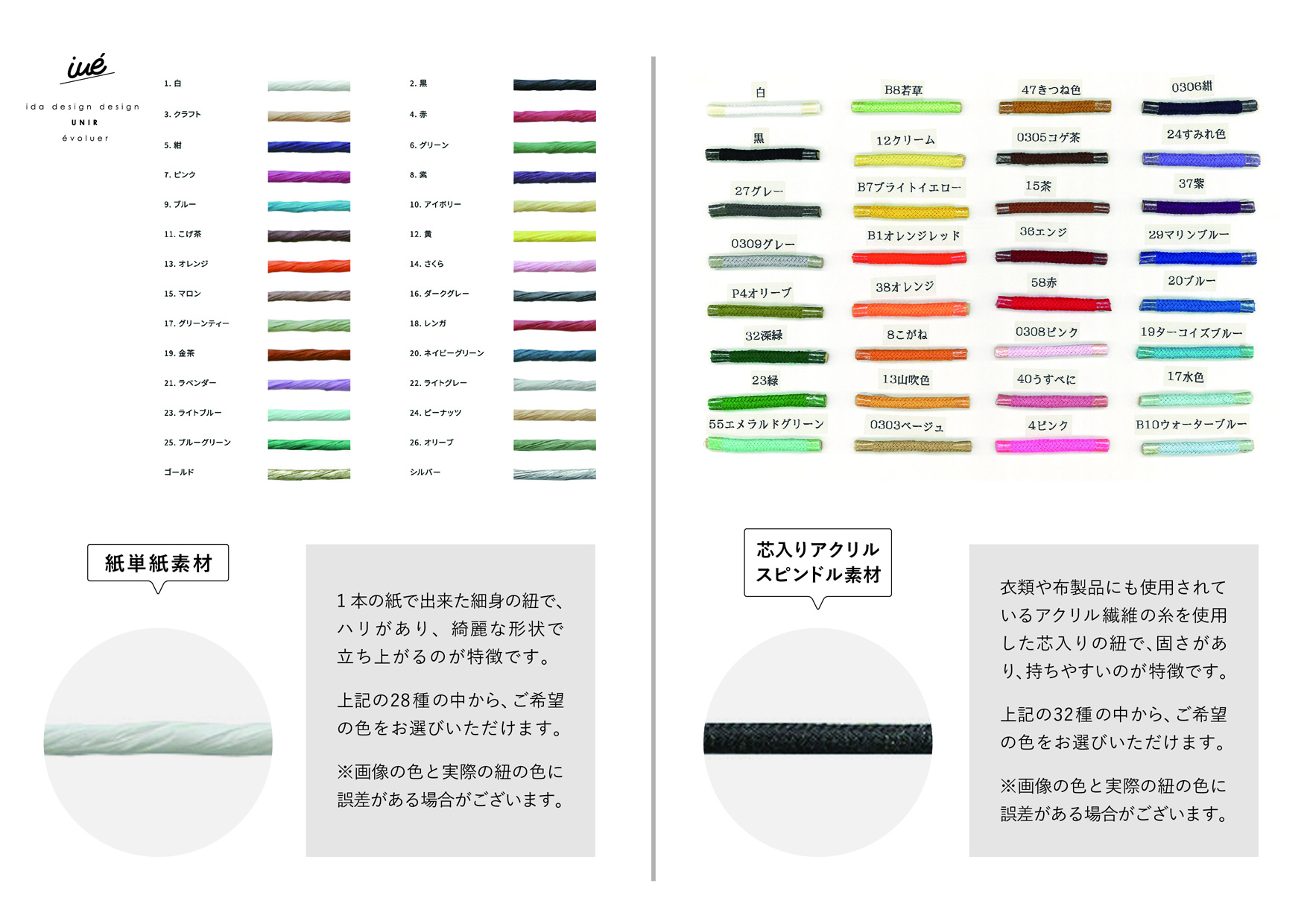 手提げ紙袋の仕様につきまして